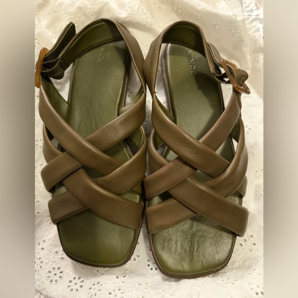Vince Rexx Woven Fisherman slingback Leather Sandal